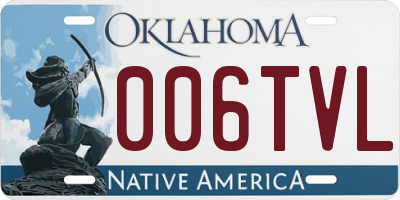 OK license plate 006TVL