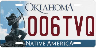 OK license plate 006TVQ
