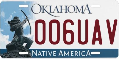 OK license plate 006UAV