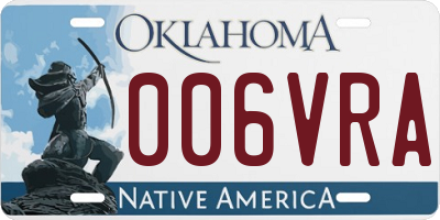 OK license plate 006VRA
