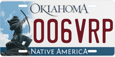 OK license plate 006VRP