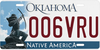 OK license plate 006VRU
