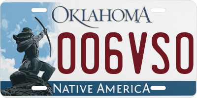 OK license plate 006VSO