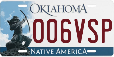 OK license plate 006VSP
