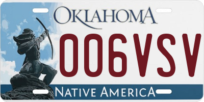 OK license plate 006VSV