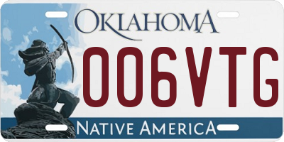 OK license plate 006VTG