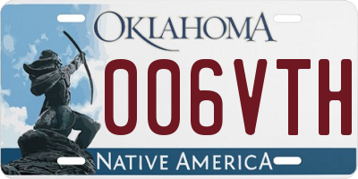 OK license plate 006VTH