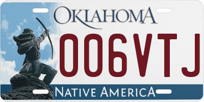 OK license plate 006VTJ