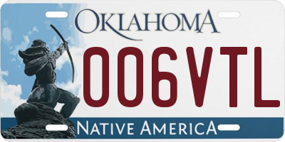 OK license plate 006VTL
