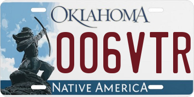 OK license plate 006VTR