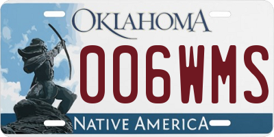 OK license plate 006WMS