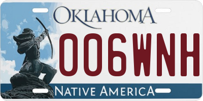 OK license plate 006WNH