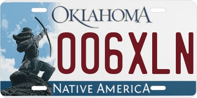 OK license plate 006XLN