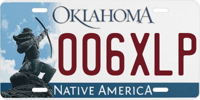 OK license plate 006XLP