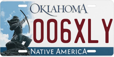OK license plate 006XLY