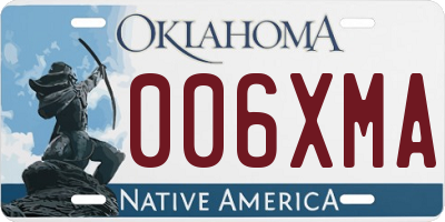 OK license plate 006XMA