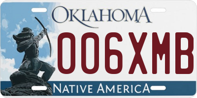 OK license plate 006XMB
