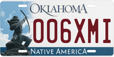 OK license plate 006XMI