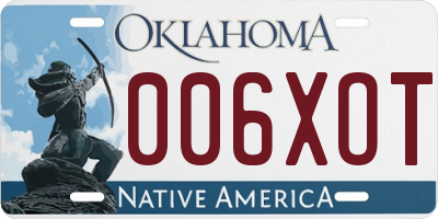 OK license plate 006XOT
