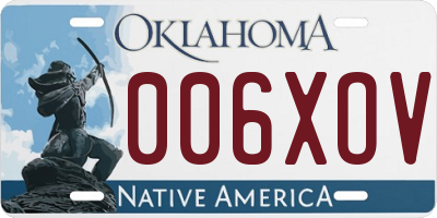 OK license plate 006XOV