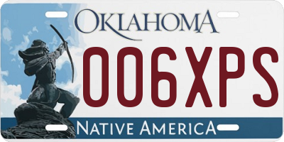 OK license plate 006XPS