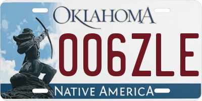 OK license plate 006ZLE