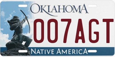 OK license plate 007AGT