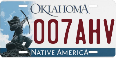 OK license plate 007AHV