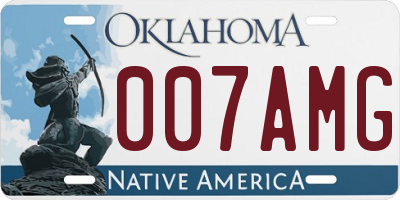 OK license plate 007AMG