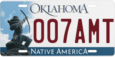 OK license plate 007AMT