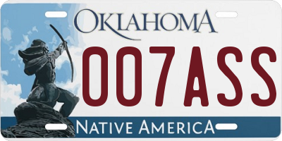 OK license plate 007ASS