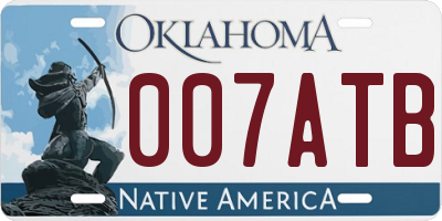 OK license plate 007ATB