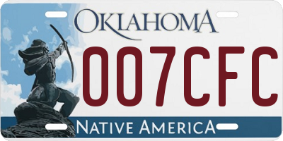 OK license plate 007CFC