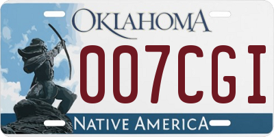 OK license plate 007CGI
