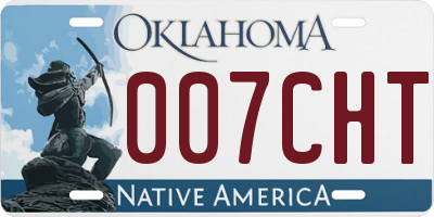 OK license plate 007CHT