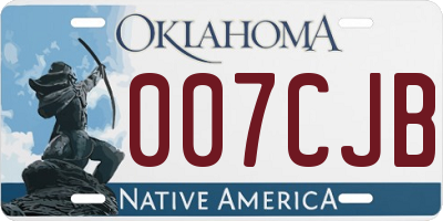 OK license plate 007CJB