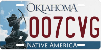 OK license plate 007CVG