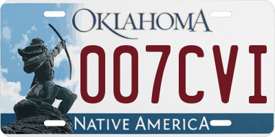OK license plate 007CVI