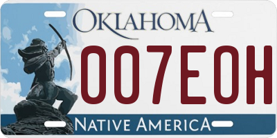 OK license plate 007EOH