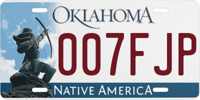 OK license plate 007FJP