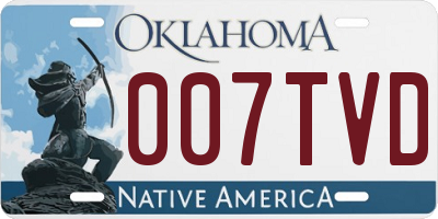 OK license plate 007TVD
