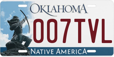 OK license plate 007TVL