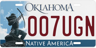 OK license plate 007UGN