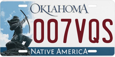 OK license plate 007VQS