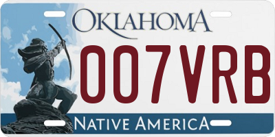 OK license plate 007VRB