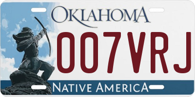 OK license plate 007VRJ