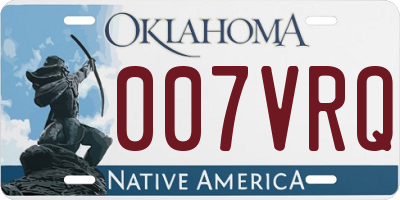 OK license plate 007VRQ