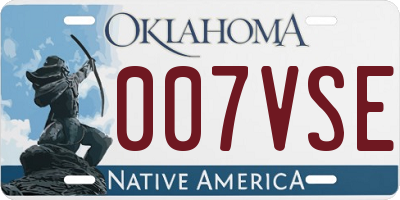 OK license plate 007VSE