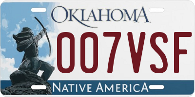 OK license plate 007VSF