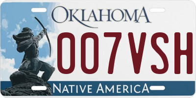 OK license plate 007VSH